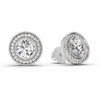 1.40 Ct Earrings 14K - White Gold
