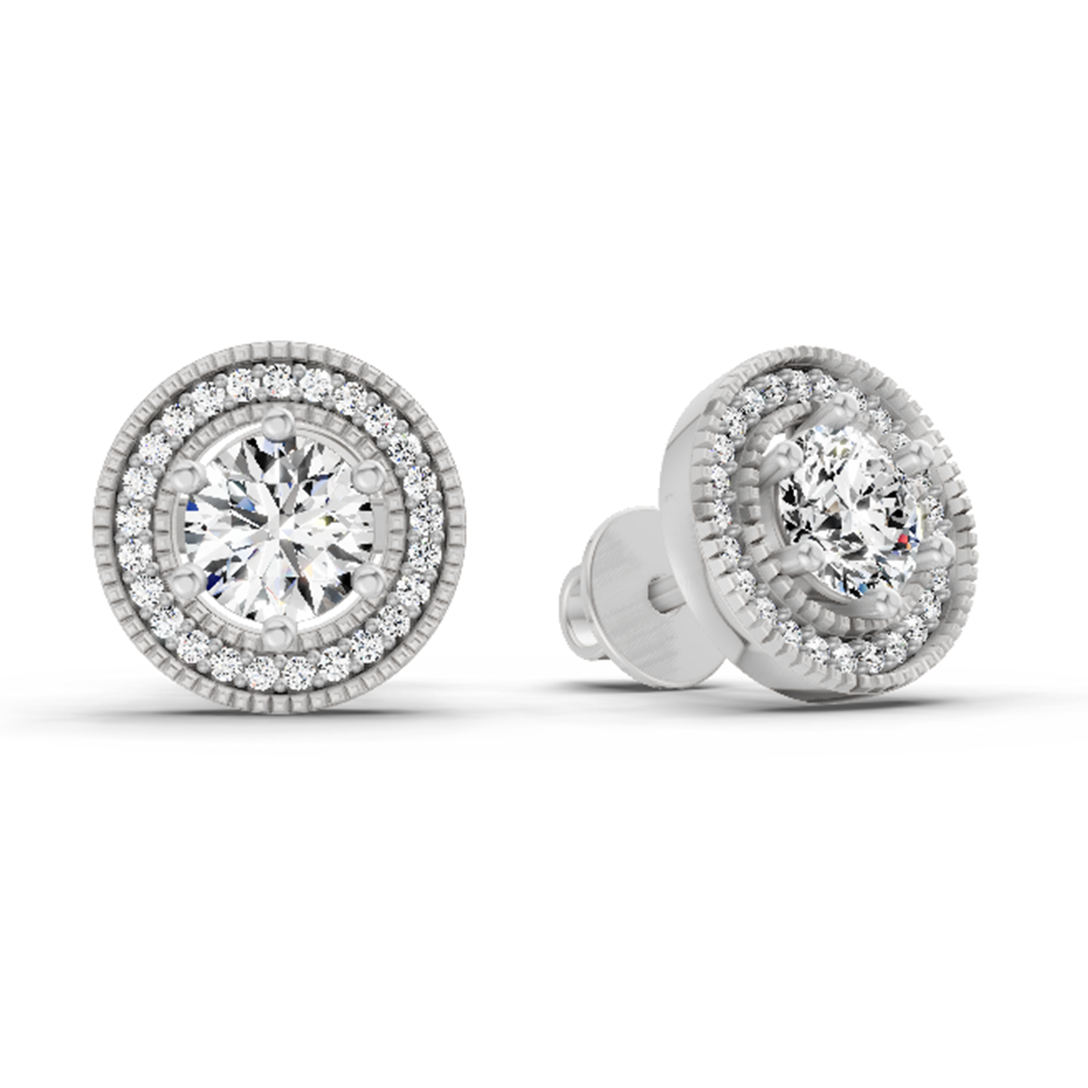 1.40 Ct Earrings 14K - White Gold