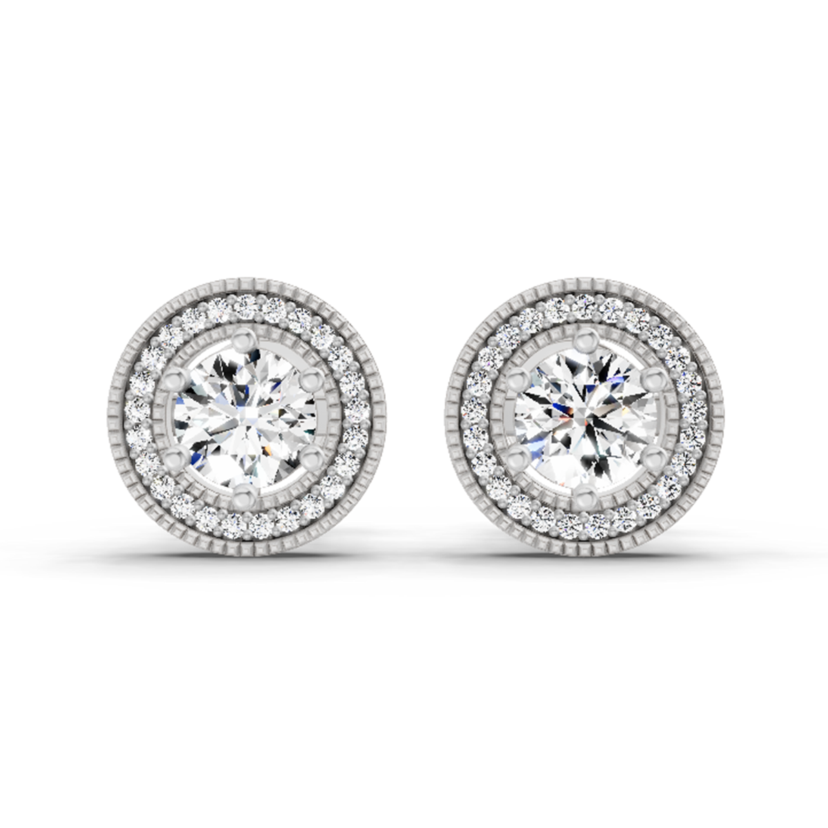 1.40 Ct Earrings 14K - White Gold