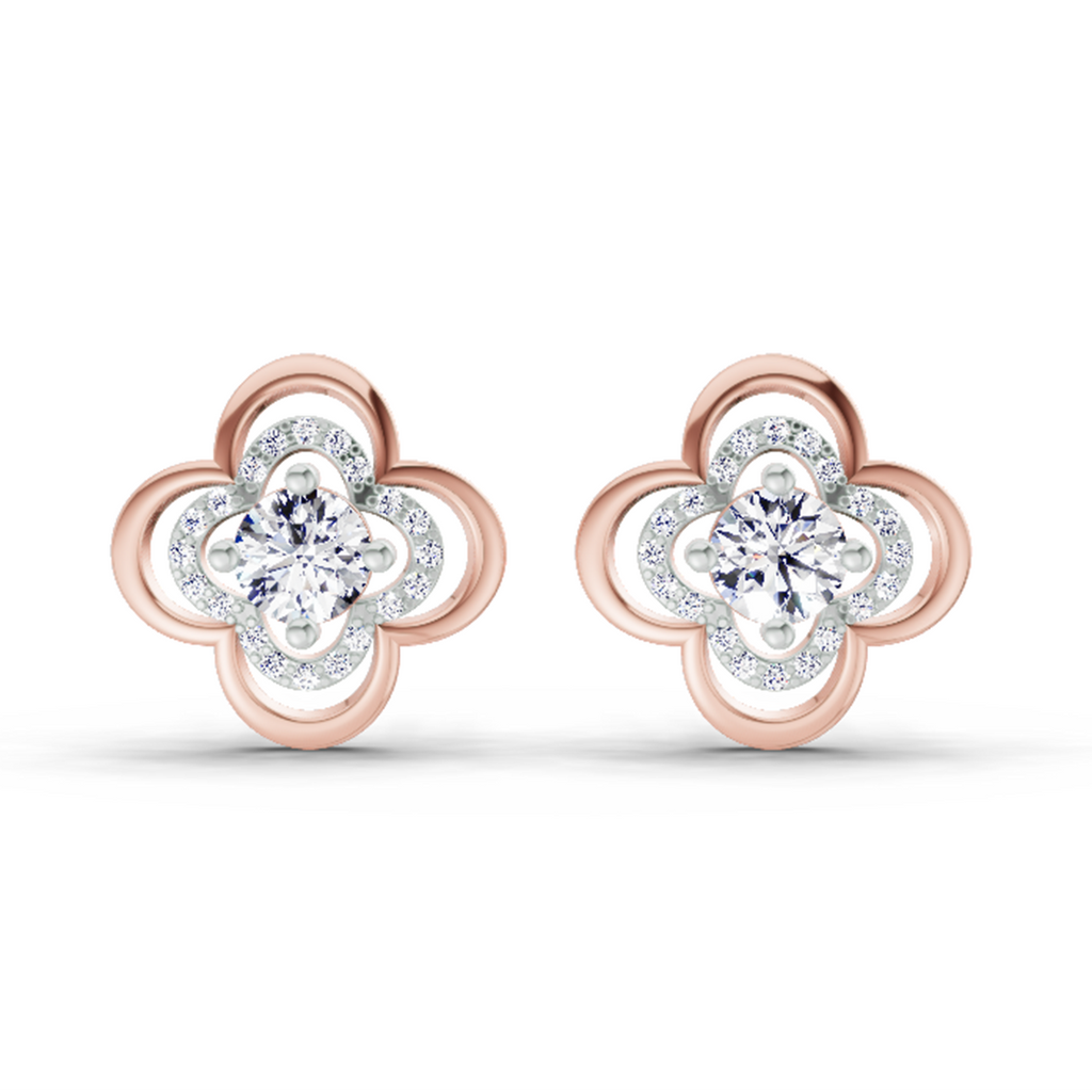 0.65 Carat Round Fashion Earrings 14K - Rose Gold