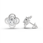 0.65 Carat Round Fashion Earrings 14K - White Gold