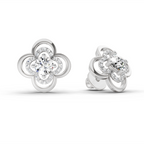 0.65 Carat Round Fashion Earrings 14K - White Gold