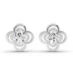0.65 Carat Round Fashion Earrings 14K - White Gold