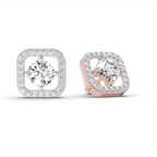 1.9 Carat Round Stud Earrings 14K - Rose Gold