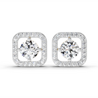 1.9 Carat Round Stud Earrings 14K