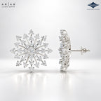 Arias by Lara Starburst Cluster Diamond Screw-Back Earrings