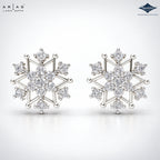 Arias by Lara Ornate Snowflake Diamond Stud Earrings