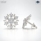 Arias by Lara Ornate Snowflake Diamond Stud Earrings