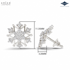 Arias by Lara Ornate Snowflake Diamond Stud Earrings