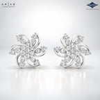Arias by Lara Diamond Pinwheel Swirl Stud Earrings