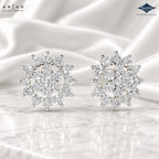 Arias by Lara Radiant Sunburst Diamond Cluster Studs