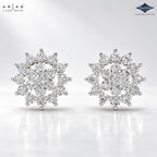 Arias by Lara Radiant Sunburst Diamond Cluster Studs