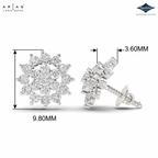 Arias by Lara Radiant Sunburst Diamond Cluster Studs