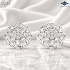 Arias by Lara Vintage Bloom Diamond Lattice Studs