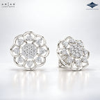 Arias by Lara Vintage Bloom Diamond Lattice Studs