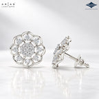 Arias by Lara Vintage Bloom Diamond Lattice Studs