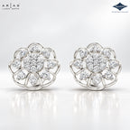 Arias by Lara Vintage Bloom Diamond Lattice Studs