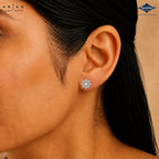 Arias by Lara Vintage Bloom Diamond Lattice Studs