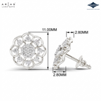 Arias by Lara Vintage Bloom Diamond Lattice Studs