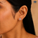 Arias by Lara Geometric Starburst Diamond Cluster Stud Earrings