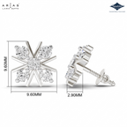 Arias by Lara Geometric Starburst Diamond Cluster Stud Earrings