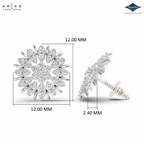 Arias by Lara Marquise-Style Petal Diamond Sunflower Stud Earrings