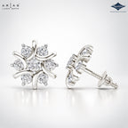 Arias by Lara Whispering Wave Diamond Floral Studs