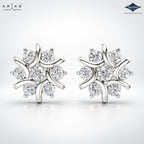 Arias by Lara Whispering Wave Diamond Floral Studs