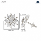 Arias by Lara Whispering Wave Diamond Floral Studs