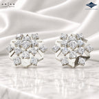 Arias by Lara Celestial Geometric Diamond Cluster Stud Earrings
