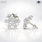 Arias by Lara Celestial Geometric Diamond Cluster Stud Earrings