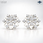 Arias by Lara Celestial Geometric Diamond Cluster Stud Earrings