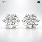 Arias by Lara Celestial Geometric Diamond Cluster Stud Earrings