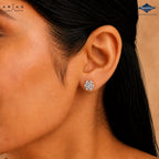 Arias by Lara Celestial Geometric Diamond Cluster Stud Earrings