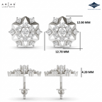 Arias by Lara Celestial Geometric Diamond Cluster Stud Earrings