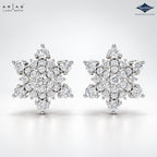 Arias by Lara Sparkling Snowflake Diamond Cluster Earrings