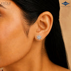 Arias by Lara Sparkling Snowflake Diamond Cluster Earrings