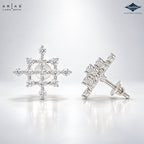 Arias by Lara Celestial Compass Diamond Cluster Stud Earrings