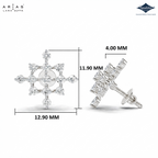 Arias by Lara Celestial Compass Diamond Cluster Stud Earrings