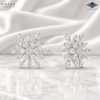 Arias by Lara Sparkling Frost Diamond Cluster Stud Earrings
