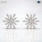 Arias by Lara Sparkling Frost Diamond Cluster Stud Earrings