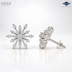 Arias by Lara Sparkling Frost Diamond Cluster Stud Earrings