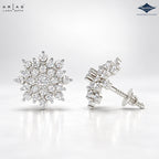 Arias by Lara Elegant Sunburst Diamond Cluster Stud Earrings