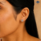 Arias by Lara Elegant Sunburst Diamond Cluster Stud Earrings