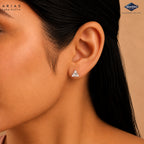 Arias by Lara Triangular Three-Stone Diamond Stud Earrings