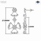 Arias by Lara Geometric Multi-Tier Diamond Drop Earrings