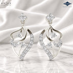 Arias by Lara Abstract Swirl Diamond Drop Earrings