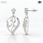 Arias by Lara Abstract Swirl Diamond Drop Earrings