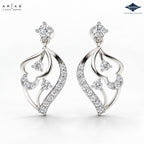 Arias by Lara Abstract Swirl Diamond Drop Earrings
