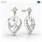 Arias by Lara Abstract Swirl Diamond Drop Earrings